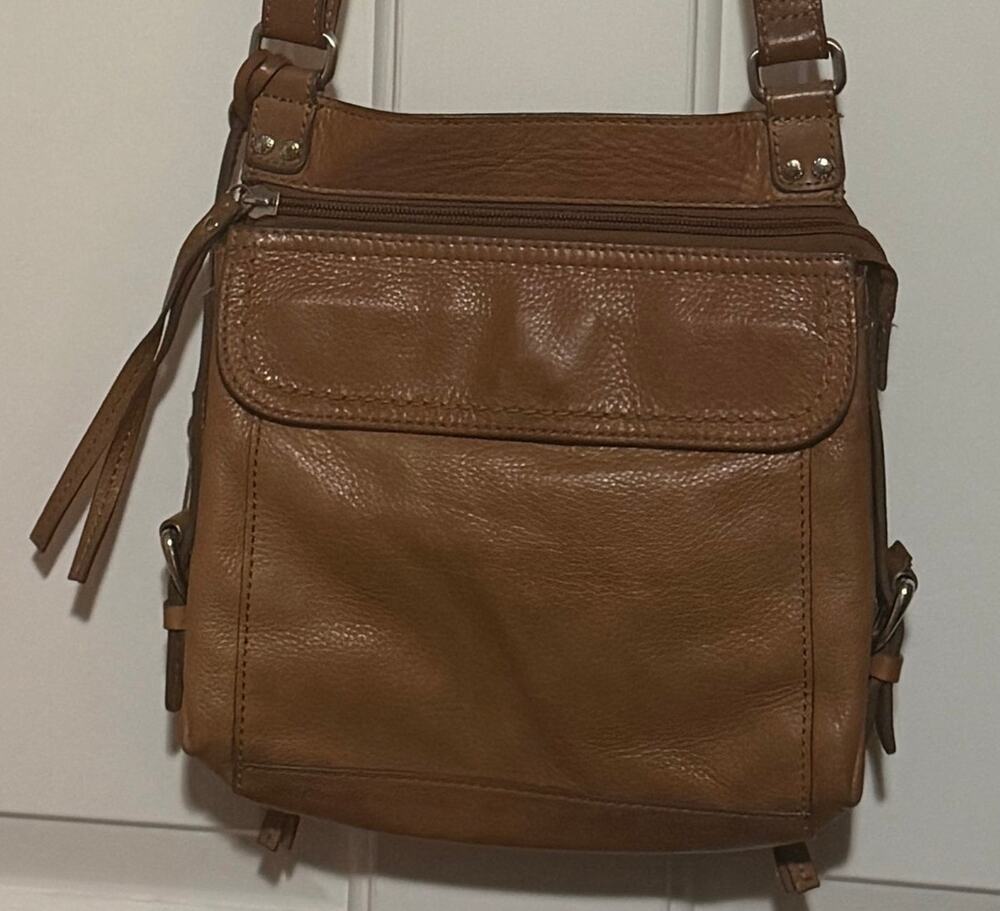 Fossil Women's Vintage Geniune Brown Soft Supple Leather Crossbody Shoulder Bag